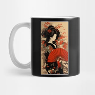 Oiran (Red fan) Mug